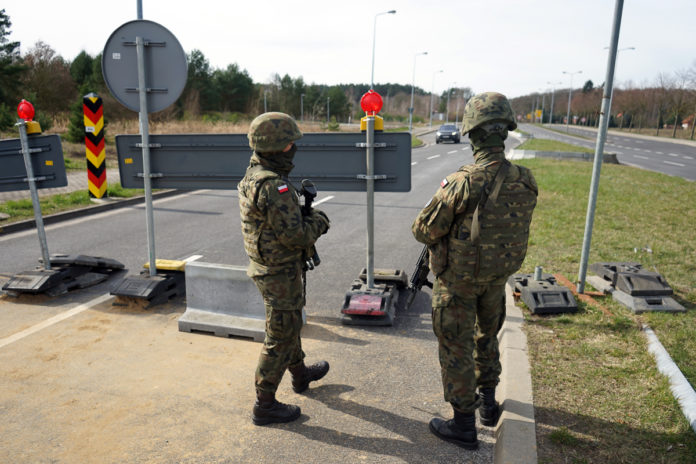 Military posts on the Polish-German border
