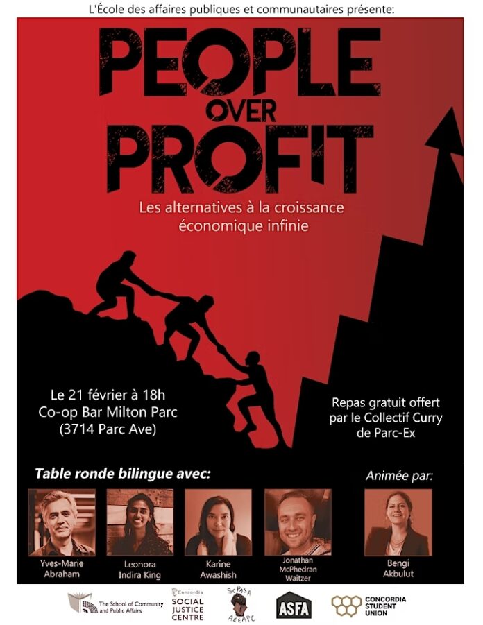 Affiche de l'événement People over profit
